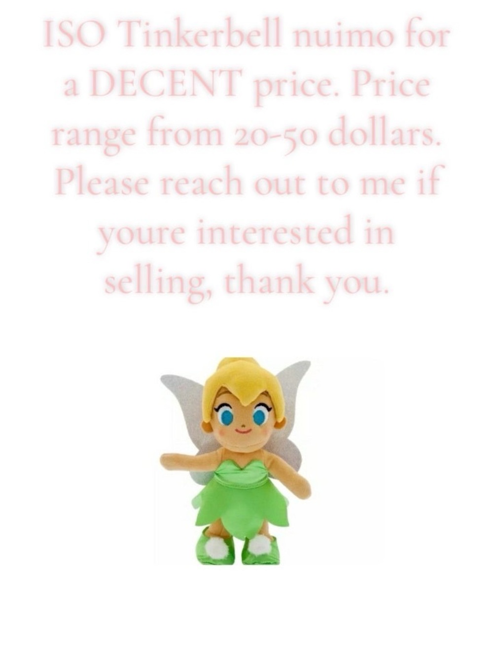 Tinker Bell Plush Figurine - Green Fairy Home Accent